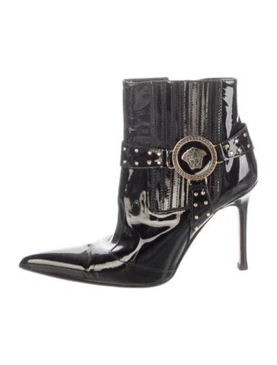 Pre-owned Versace Vintage 2004 Boots In Blue
