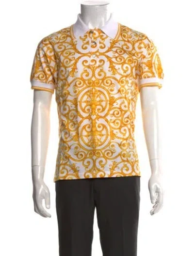 Pre-owned Versace Vintage 2005 Polo Shirt In White