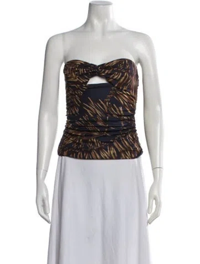 Pre-owned Versace Vintage 2006 Top In Blue