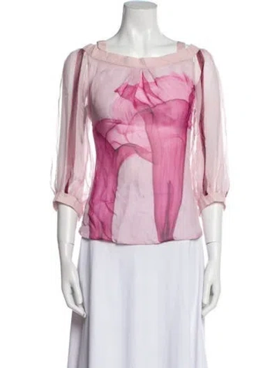 Pre-owned Versace Vintage 2008 Blouse In Pink