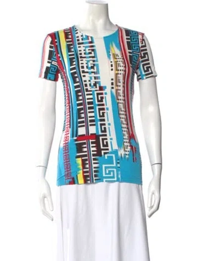 Pre-owned Versace Vintage 2011 Top In Blue