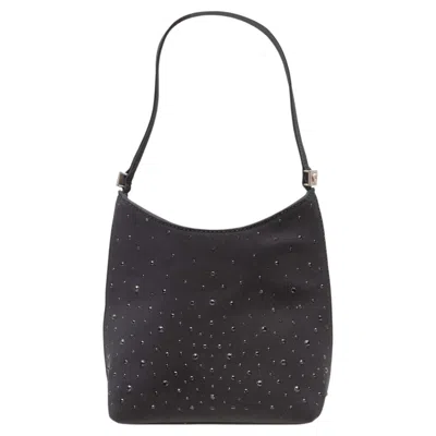 Pre-owned Versace Vintage Black Gianni  Rhinestone-embellished Shoulder Bag