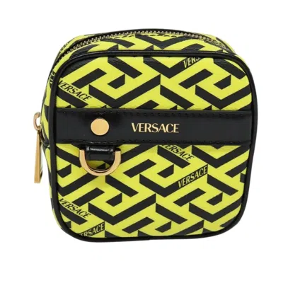Pre-owned Versace Vintage Clutch Leather Yellow Pvc Clutche & Pouche Bag ()