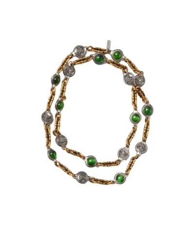 Versace Vintage Effect Necklace In Gold