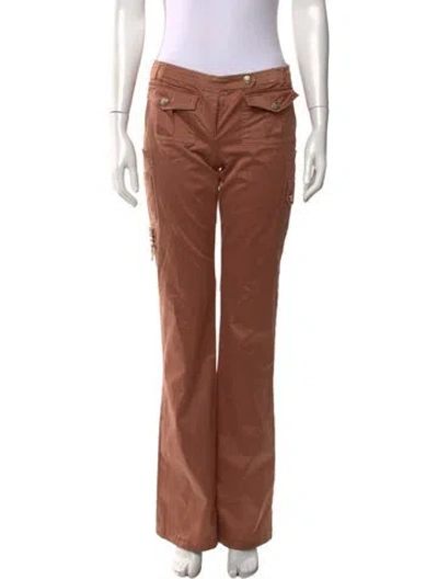 Pre-owned Versace Vintage Flared Pants In Gold/neutrals