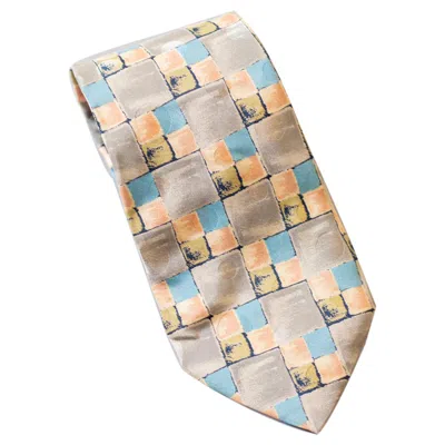 Pre-owned Versace Vintage Gianni  All-silk Pastel Tie In Sand
