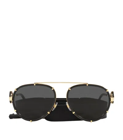 Versace Vintage Icon Pilot Sunglasses In Black