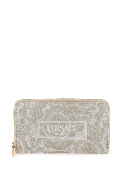 VERSACE VINTAGE-INSPIRED JACQUARD LONG WALLET FOR WOMEN