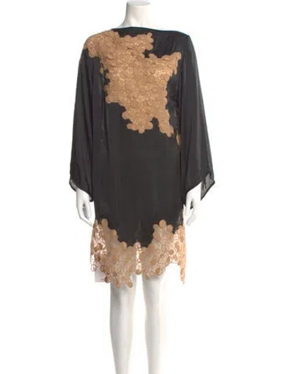 Pre-owned Versace Vintage Knee-length Dress In Black