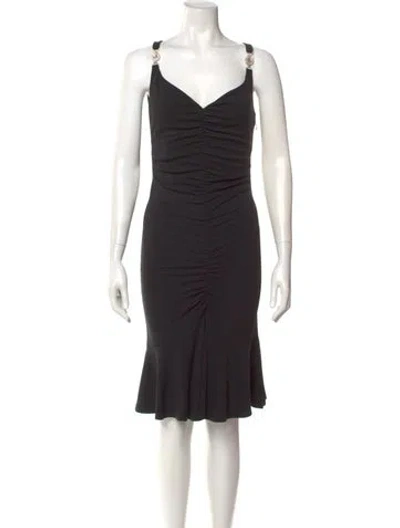 Pre-owned Versace Vintage Knee-length Dress In Black
