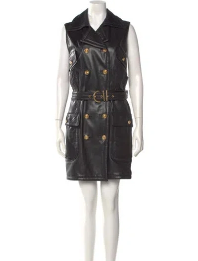 Pre-owned Versace Vintage Knee-length Dress In Black