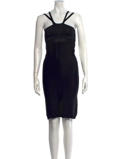 Pre-owned Versace Vintage Knee-length Dress In Black