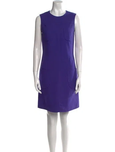 Pre-owned Versace Vintage Knee-length Dress In Purple