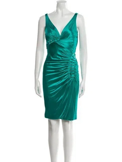 Pre-owned Versace Vintage Knee-length Dress W/ Tags In Green
