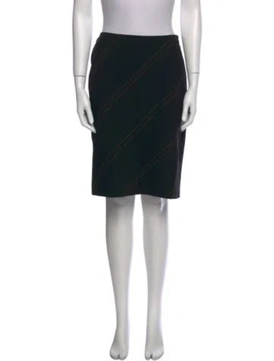 Pre-owned Versace Vintage Knee-length Skirt In Black