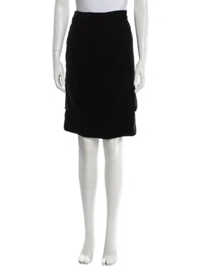 Pre-owned Versace Vintage Knee-length Skirt In Black