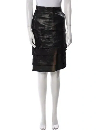Pre-owned Versace Vintage Knee-length Skirt In Black