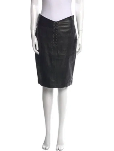 Pre-owned Versace Vintage Knee-length Skirt In Black