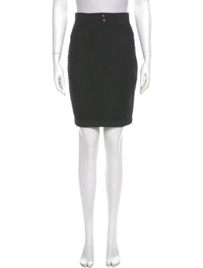 Pre-owned Versace Vintage Knee-length Skirt In Black