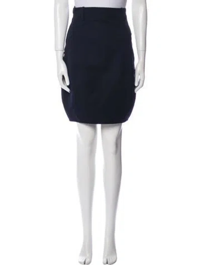 Pre-owned Versace Vintage Knee-length Skirt In Blue