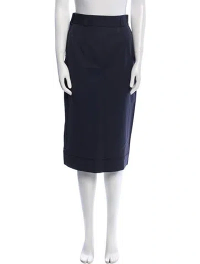 Pre-owned Versace Vintage Knee-length Skirt In Blue
