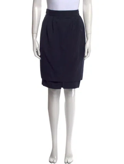 Pre-owned Versace Vintage Knee-length Skirt In Blue