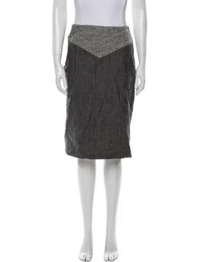 Pre-owned Versace Vintage Knee-length Skirt In Gray