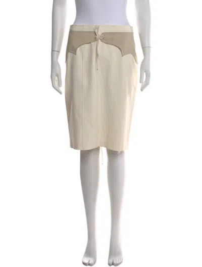 Pre-owned Versace Vintage Knee-length Skirt In Neutrals