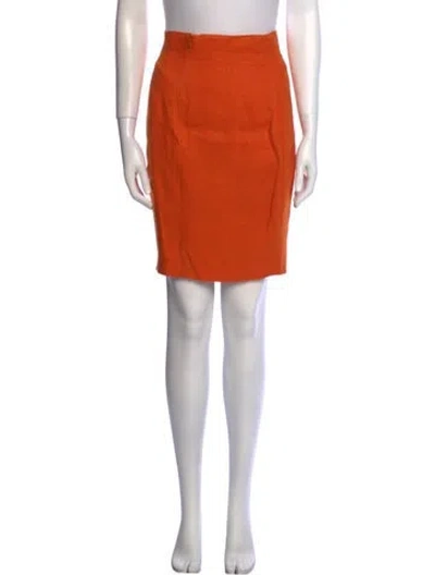 Pre-owned Versace Vintage Knee-length Skirt In Orange