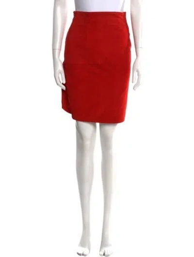 Pre-owned Versace Vintage Knee-length Skirt In Orange
