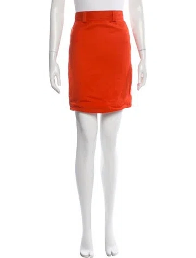 Pre-owned Versace Vintage Knee-length Skirt In Orange