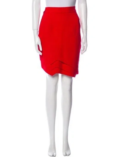 Pre-owned Versace Vintage Knee-length Skirt In Red