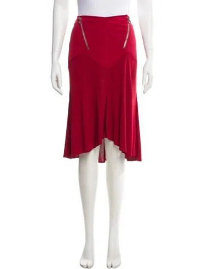 Pre-owned Versace Vintage Knee-length Skirt In Red