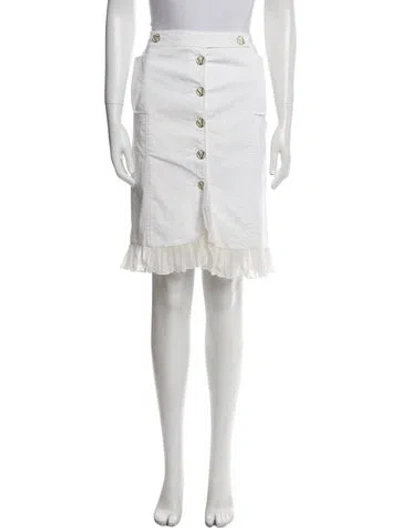 Pre-owned Versace Vintage Knee-length Skirt In White