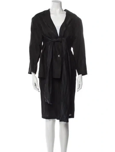 Pre-owned Versace Vintage Late 1970's - Early 1980's Skirt Suit In Black