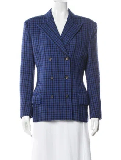 Pre-owned Versace Vintage Late 1980's - Early 1990's Blazer In Blue