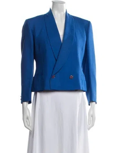 Pre-owned Versace Vintage Late 1980's - Early 1990's Blazer In Blue
