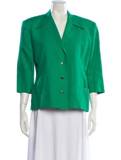 Pre-owned Versace Vintage Late 1980's - Early 1990's Blazer In Green
