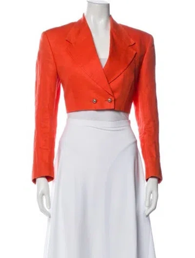 Pre-owned Versace Vintage Late 1980's - Early 1990's Blazer In Orange