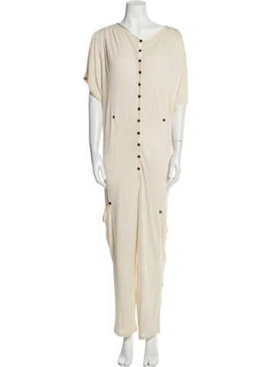 Pre-owned Versace Vintage Late 1980's - Early 1990's Jumpsuit In Neutral