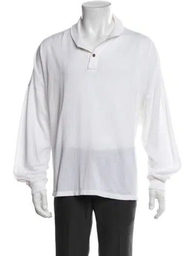 Pre-owned Versace Vintage Late 1980's - Early 1990's Polo Shirt In White