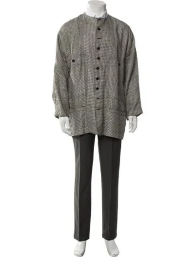 Pre-owned Versace Vintage Late 1980's - Early 1990's Shirt In Black/white