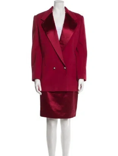 Pre-owned Versace Vintage Late 1980's - Early 1990's Skirt Set In Red