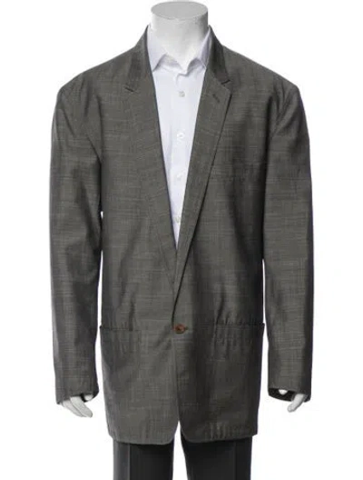 Pre-owned Versace Vintage Late 1980's - Early 1990's Sport Coat In Grey
