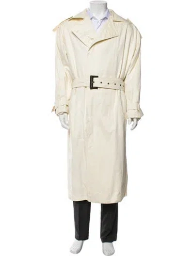 Pre-owned Versace Vintage Late 1980's - Early 1990's Trench Coat In Neutral