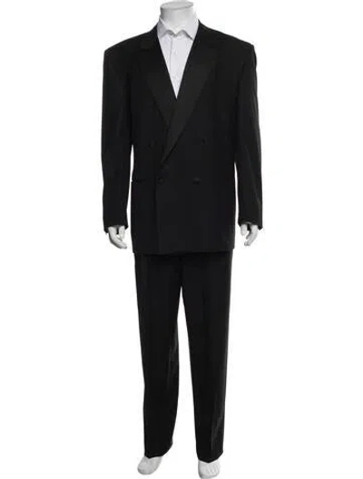 Pre-owned Versace Vintage Late 1980's - Early 1990's Two-piece Suit In Black