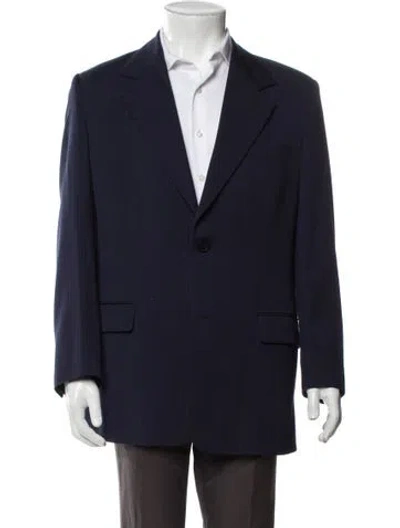 Pre-owned Versace Vintage Late 1990's - Early 2000's Blazer In Blue