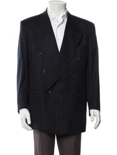 Pre-owned Versace Vintage Late 1990's - Early 2000's Blazer In Blue