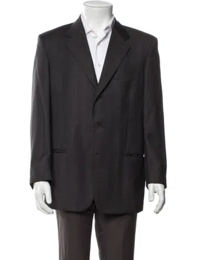 Pre-owned Versace Vintage Late 1990's - Early 2000's Blazer In Gray