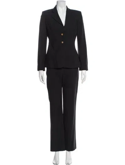 Pre-owned Versace Vintage Late 1990's - Early 2000's Pantsuit In Black